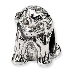  Sterling Silver Reflections Sitting Puppy Bead: Jewelry