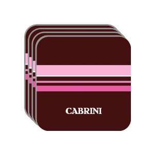 Personal Name Gift   CABRINI Set of 4 Mini Mousepad Coasters (pink 