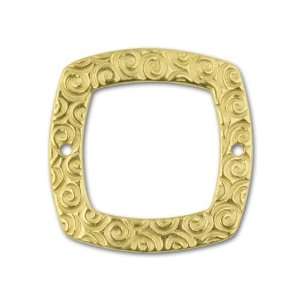  Gold Plated Pewter Abstract Square Link: Arts, Crafts 