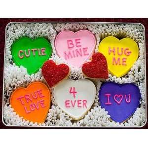 Be Mine Valentine Decorated Sugar Cookie Gift Tin:  Grocery 