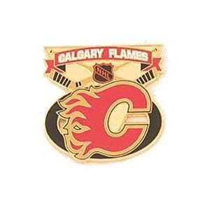 Calgary Flames Face Off Pin