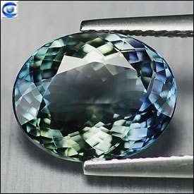 59ct  Gorgeous Hot Lustrous Green Blue Tanzanite  Oval  NR  