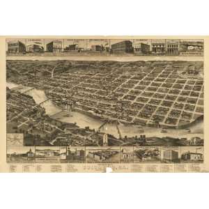  1886 map of Columbus, Georgia: Home & Kitchen