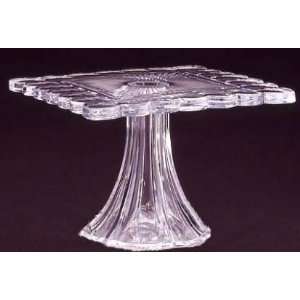   10x10 Bracelet Square Pedestal Crystal Cake Plate: Kitchen & Dining
