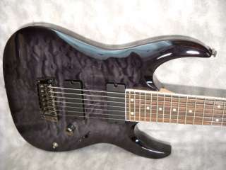 2012 IBANEZ RGA7 QUILT TOP 7 String with HARDSHELL  