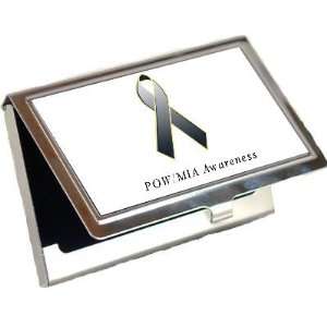  POW / MIA Awareness Ribbon Business Card Holder: Office 