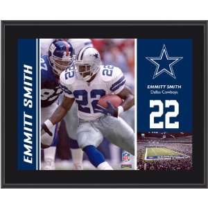   Dallas Cowboys Emmitt Smith 10.5 x 13 Sublimated Plaque: Sports
