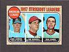 1968 Topps #12 AL STRIKEOUT LEADERS Lonborg Ex Mint