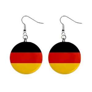 Germany Flag Button Earrings