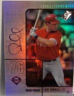 PAT BURRELL 2000 UD SPX Young Star ROOKIE AUTO # / 500 Philadelphia 