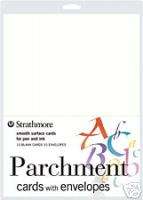 STRATHMORE PARCHMENT CARDS WITH ENVELOPES ~NEW  
