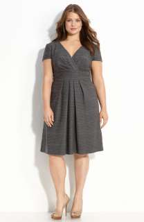 Sz. 18W Eliza J Textured Knit Dress Gray  