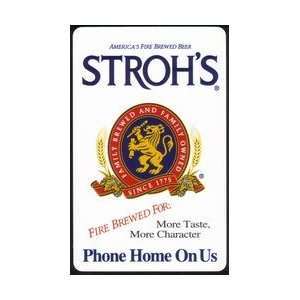  Collectible Phone Card: 10m Strohs Americas Fire Brewed 