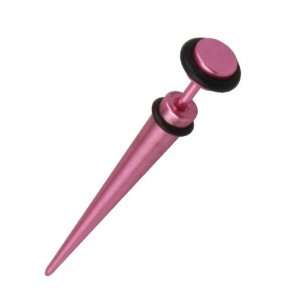  Anodized Stainless Steel Fake Pink Stretchers Jewelry