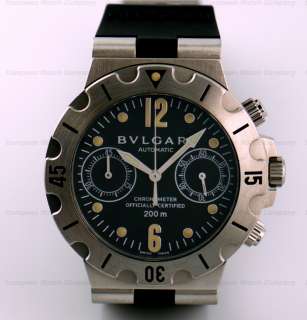 Bvlgari Diagono Pro Aqua Chronograph SS/Rubber SCB 38 S  