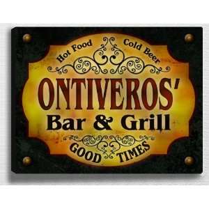  Ontiveross Bar & Grill 14 x 11 Collectible Stretched 