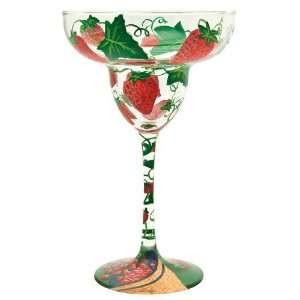   : Lolita Love My Margarita Glass, Strawberry Fields: Kitchen & Dining
