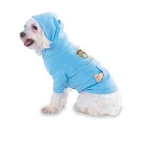   Hooded (Hoody) T Shirt with pocket for your Dog or Cat MEDIUM Lt Blue