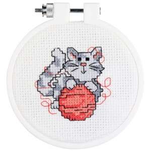  Kitten Mini Counted Cross Stitch Kit: Home & Kitchen