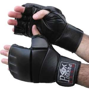  MMA Gel Leather Fight Gloves   Piranha Gear: Sports 
