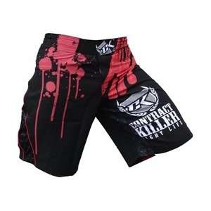   : Contract Killer 2010 Stained Black Fight Shorts: Sports & Outdoors