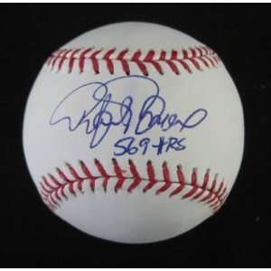  Signed Rafael Palmeiro Ball   with 569 HRS Inscription 