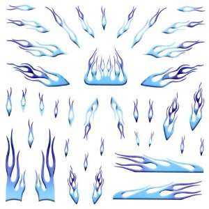  Blue Flames Pinewood Derby Car Decals: Everything Else