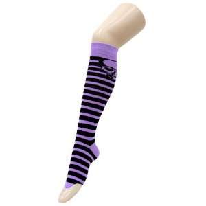  Purple Stripe Skulls Knee High Socks Size 9 11 Everything 