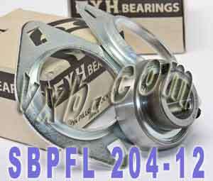   steel plate oval two bolt Flanged Bearing SBPFL204 12vxbBall Bearing