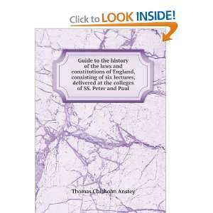   at the colleges of SS. Peter and Paul: Thomas Chisholm Anstey: Books