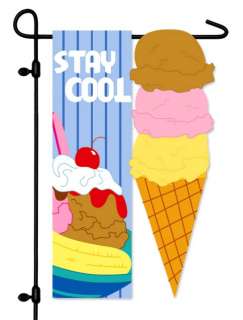 Stay Cool Ice Cream Artistic Garden Flag Mini Flags  