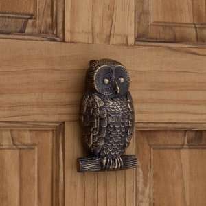  Owl Brass Door Knocker   Antique Brass: Home Improvement