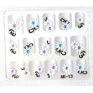   Hot selling flowers nail decals fashion stereoscopic 3D nail sticker