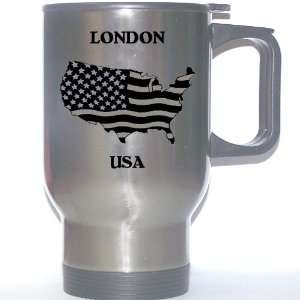  US Flag   London, Ohio (OH) Stainless Steel Mug 