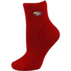   Kansas Jayhawks Ladies Crimson Cozy Socks: Sports & Outdoors