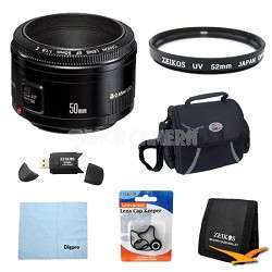 Canon EF 50mm F/1.8 II Standard Auto Focus Lens Exclusive Pro Kit 