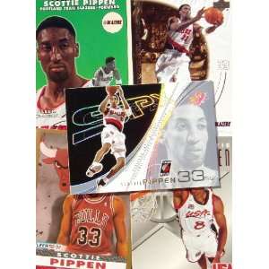  10 Different Scottie Pippen Cards in a Protective Starter 