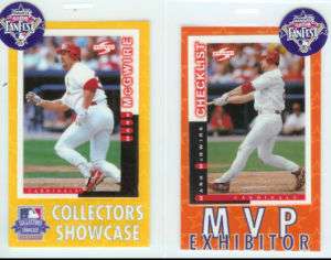 MARK MC GWIRE ST. LOUIS CARDINALS ALL STAR BADGE CARDS  
