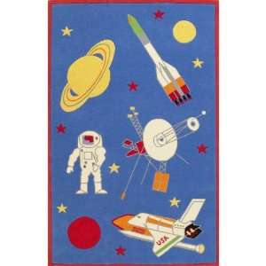 Space Rug 2x3 Blue/red