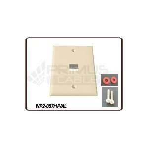  1 Port Wall Plate, 2.3/4(W) x 4.1/2 (H)  Almond