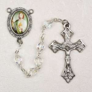 St. Jude Rosary Rosaries Deluxe Crucifix & Center St. Patron Saint 