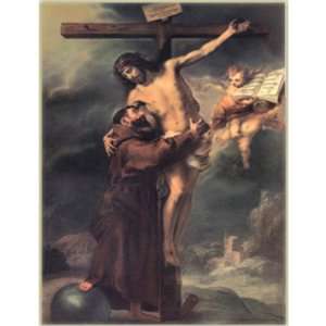  St. Francis of Assisi   Jesus Crucified Picture   13 x 16 