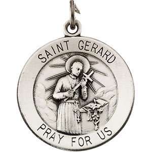  Sterling Silver St. Gerard Medal 15mm Jewelry