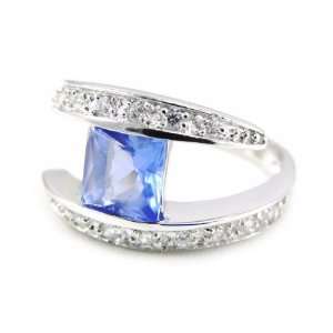  Ring silver Celestina tanzanite.   Taille 54 Jewelry