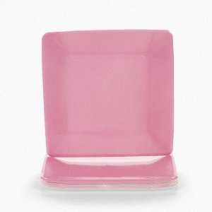  Square Dinner Plates   Candy Pink   Tableware & Party Plates 