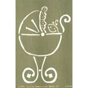  Brass 4x6 Embossing Template Carriage