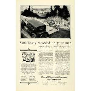  1926 Ad Rand McNally Antique Car Motoring Guide Maps 