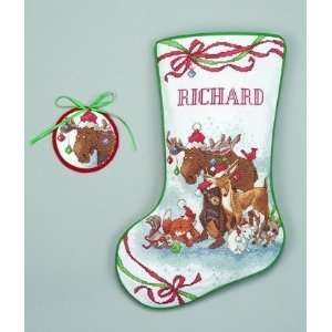  Mountain Holiday Christmas Stocking   Cross Stitch Kit 