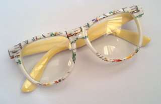 EYEGLASSES eyewear spectacles eyeglass frames MAP PRINTED j016  