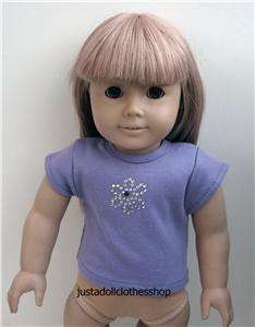 Doll Clothes Sparkly Prp T Shirt Fit American Girl &18  